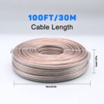 16AWG 100m/328FT 16AWG Home Theater Speaker Wire, Transparent Copper Clad Aluminum Hookup Wire, for Home Theater, LED Strip Lighting, Car Audio - Image 8