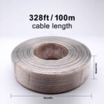 16AWG 100m/328FT 16AWG Home Theater Speaker Wire, Transparent Copper Clad Aluminum Hookup Wire, for Home Theater, LED Strip Lighting, Car Audio - Image 10