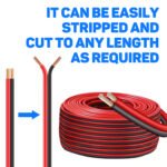 [Home Theater Speaker Wire] 22AWG 15m/50FT Low Voltage Wire, Red and Black bicolor cable para bocinas for stereo, CCA & TCCA materials, 12V/24V/30V DC Cord for Home Improvement, Remote Control, LED Lights, Automotive Speaker - Image 13