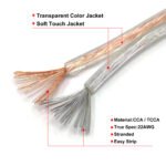 15m/50FT 22AWG Home Theater Speaker Wire, Transparent Copper Clad Aluminum Hookup Wire, 12V/24V/30V, for Home Theater, LED Strip Lighting, Car Audio (Note: Not Be Used for High Power Connections) - Image 6