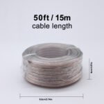 100m/328FT 20AWG Transparent Speaker Wire Cable for stereo, CCA & TCCA materials, home theater speakers, surround sound, radio (Note: it's not the power cable, cannot be used for power connection) – Bild 7