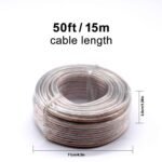 100m/328FT 18AWG Transparent Bicolor Speaker Wire Cable for stereo, CCA & TCCA materials, home theater speakers, surround sound, radio (Note: it's not the power cable, cannot be used for power connection) - Image 3
