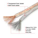 100m/328FT 18AWG Transparent Bicolor Speaker Wire Cable for stereo, CCA & TCCA materials, home theater speakers, surround sound, radio (Note: it's not the power cable, cannot be used for power connection) - Image 7