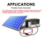 14AWG 1m/3.3FT Solar Panel Connector To 8MM Adapter Cable, Solar Connectors Extension Cable, Compatible With Solar Connector, DC 8mm Input Solar Generator Portable Power Station - Imagen 3