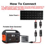 14AWG 1m/3.3FT Solar Panel Connector To 8MM Adapter Cable, Solar Connectors Extension Cable, Compatible With Solar Connector, DC 8mm Input Solar Generator Portable Power Station - Imagen 4