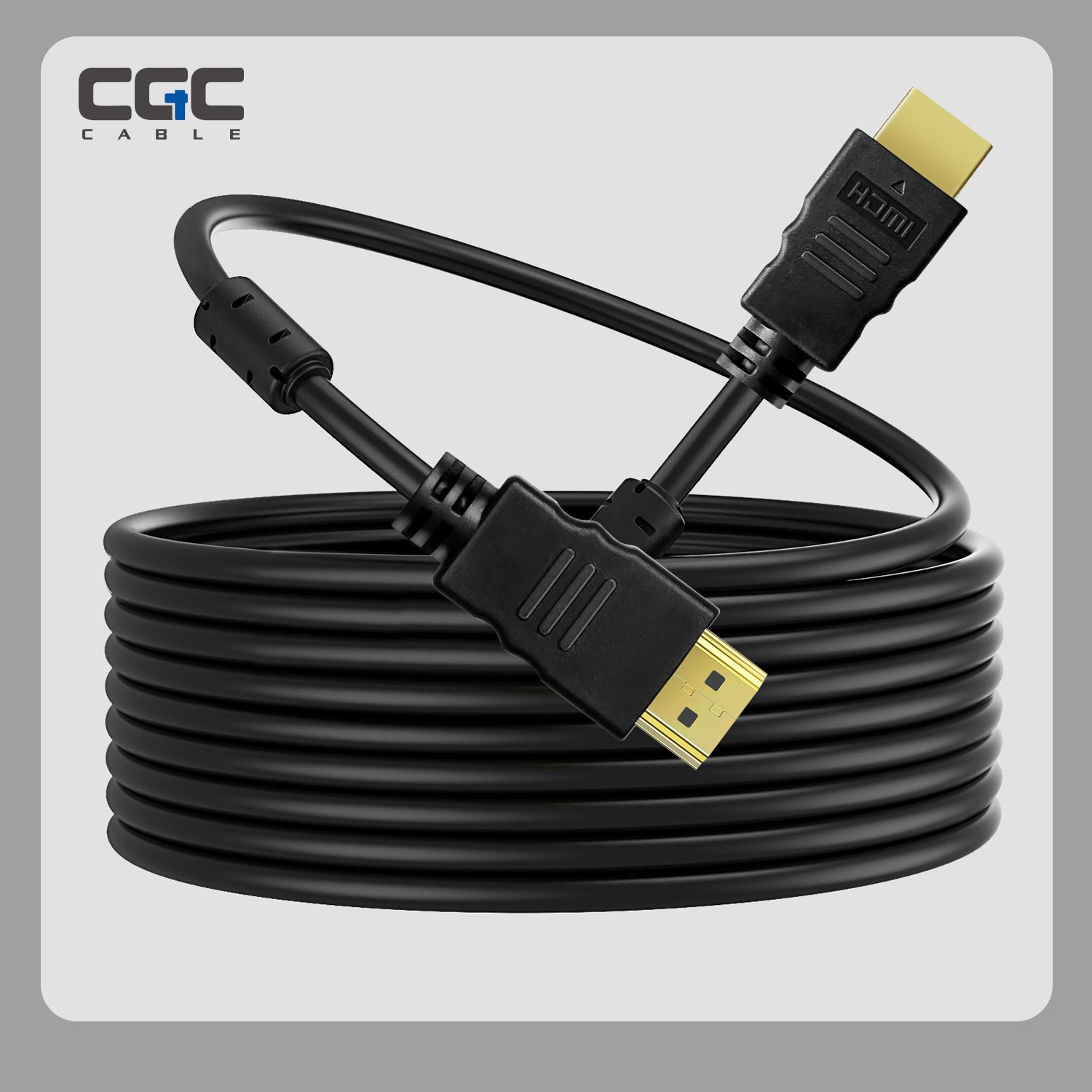 016-1.jpg HDTV Cable 33FT/10M, High Speed with Ethernet 18Gbps, Audio Return, 1080P, Blue-ray, Compatible with HDTV,Blu-Ray,Laptop, Monitor,& More - Image 1