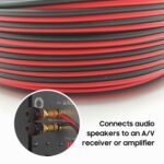 30m/100FT 14AWG Home Theater Speaker Wire, Red and Black Bicolor CCA & CCA materials Hookup Wire, , for LED Strip Lighting, surround sound, radio, 12V/24V/30V(Note: it's not the power cable, cannot be used for power connection) - Image 9