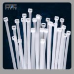 100PCS 8in Cable Zip Ties White, The Maximum Tensile Strength of Premium Plastic Wire Ties Clear is 50 Pounds, Self-Locking Nylon White Zip Ties for Indoor and Outdoor
