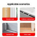 [100pcs White Cable Clips With Steel Nails] 100pcs Wire Nails - Assorted Sizes 5mm, Electrical Cable Staples, Easy Installation, Ideal for RG6 RG59 CAT6 RJ45 Ethernet Cable Clips Coaxial Clamps - Image 4