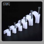 [100pcs White Cable Clips With Steel Nails] 100pcs Wire Nails - Assorted Sizes 5mm, Electrical Cable Staples, Easy Installation, Ideal for RG6 RG59 CAT6 RJ45 Ethernet Cable Clips Coaxial Clamps - Image 9