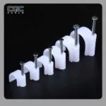 [100pcs White Cable Clips With Steel Nails] 100pcs Wire Nails - Assorted Sizes 5mm, Electrical Cable Staples, Easy Installation, Ideal for RG6 RG59 CAT6 RJ45 Ethernet Cable Clips Coaxial Clamps – Bild 9