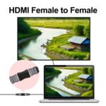 HDTV Adapter, 4K@60Hz HDTV Female to Female Adapter HDTV 2.0 Extender for HDTV Cables, Compatible with HDTV,Blu-Ray,Laptop, Monitor,& More - Image 5