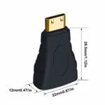 HDTV Mini Adapter, Gold Plated Mini HDTV Male to Standard HDTV Female Adapter 4K Compatible for DSLR Camera, Graphics Video Card, Camcorder, Laptop, Tablet?? - 图片 3