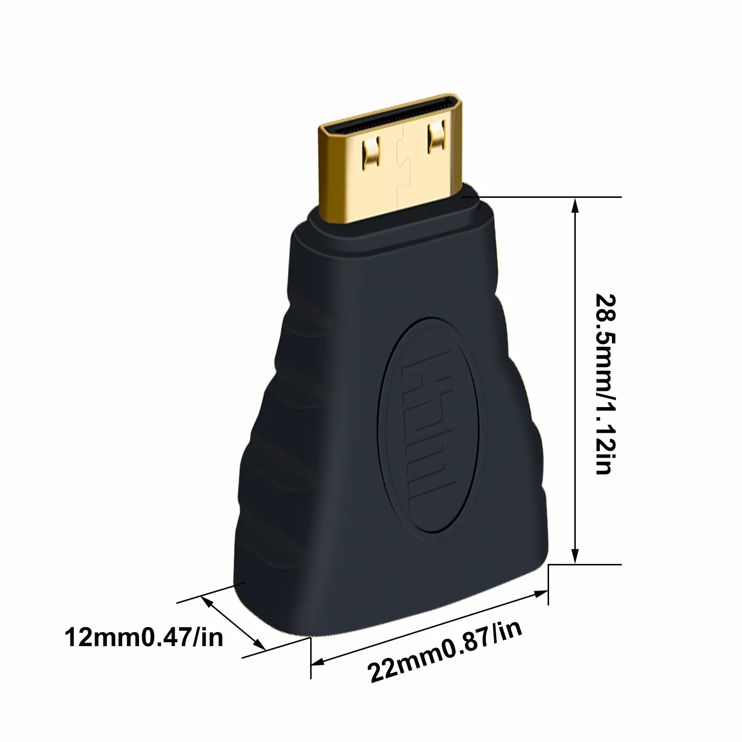 HDTV Mini Adapter, Gold Plated Mini HDTV Male to Standard HDTV Female Adapter 4K Compatible for DSLR Camera, Graphics Video Card, Camcorder, Laptop, Tablet?? - 图片 3