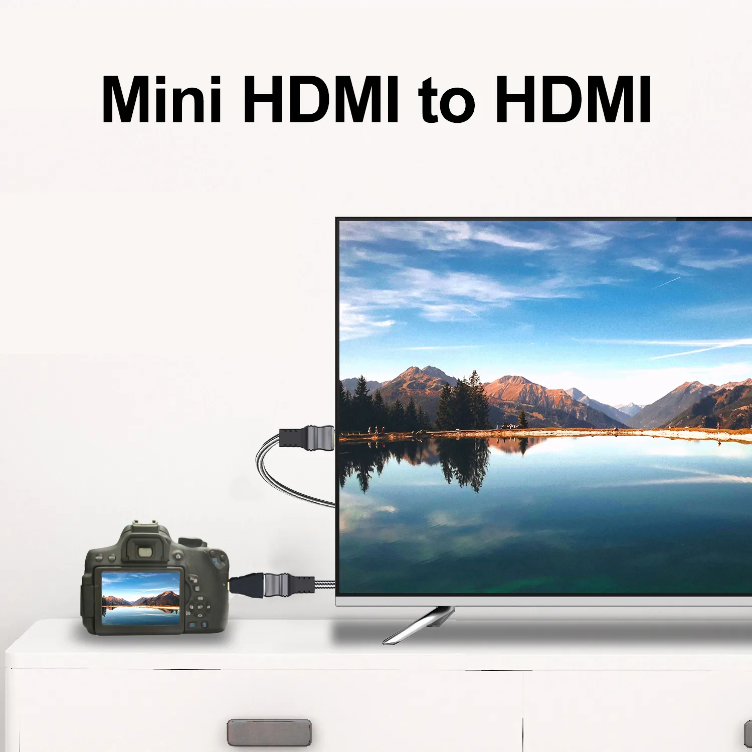 HDTV Mini Adapter, Gold Plated Mini HDTV Male to Standard HDTV Female Adapter 4K Compatible for DSLR Camera, Graphics Video Card, Camcorder, Laptop, Tablet?? - 图片 5