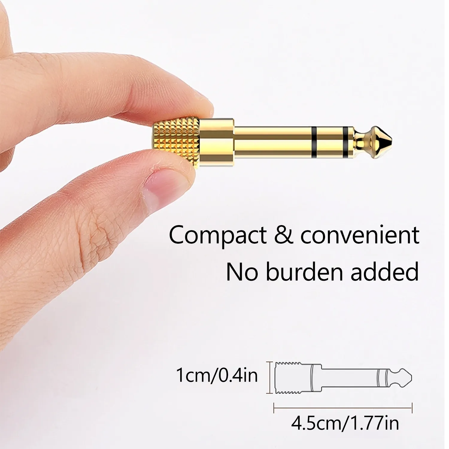 1PC 3.5mm right angle adapter, 90 Degree Right Angle Gold-Plated TRS Stereo Male to Female AUX Audio Connector, Portable Audio Adapter for Headset Tablets MP3 Players Phones Laptops Car Audio - 图片 3
