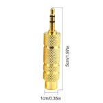 1/4 adapter to 3.5mm 3-PCS Stereo TRS Converter, 6.35mm 1/4 Male-3.5mm 1/8 Female & 3.5mm-6.35mm & 3.5mm F-F Audio Adapter for Guitar Microphone Headset - Image 7