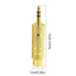 1PC 3.5mm right angle adapter, 90 Degree Right Angle Gold-Plated TRS Stereo Male to Female AUX Audio Connector, Portable Audio Adapter for Headset Tablets MP3 Players Phones Laptops Car Audio - 图片 7