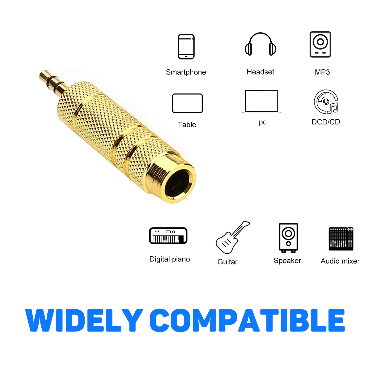 1PC 3.5mm right angle adapter, 90 Degree Right Angle Gold-Plated TRS Stereo Male to Female AUX Audio Connector, Portable Audio Adapter for Headset Tablets MP3 Players Phones Laptops Car Audio - 图片 8