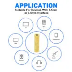 1PC 3.5mm right angle adapter, 90 Degree Right Angle Gold-Plated TRS Stereo Male to Female AUX Audio Connector, Portable Audio Adapter for Headset Tablets MP3 Players Phones Laptops Car Audio - 图片 9