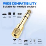 1/4 adapter to 3.5mm 3-PCS Stereo TRS Converter, 6.35mm 1/4 Male-3.5mm 1/8 Female & 3.5mm-6.35mm & 3.5mm F-F Audio Adapter for Guitar Microphone Headset - Image 11
