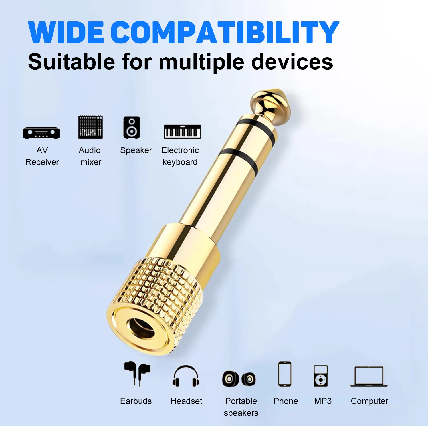 1PC 3.5mm right angle adapter, 90 Degree Right Angle Gold-Plated TRS Stereo Male to Female AUX Audio Connector, Portable Audio Adapter for Headset Tablets MP3 Players Phones Laptops Car Audio - 图片 11