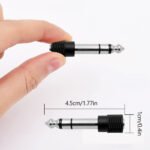 1/4 adapter to 3.5mm 3-PCS Stereo TRS Converter, 6.35mm 1/4 Male-3.5mm 1/8 Female & 3.5mm-6.35mm & 3.5mm F-F Audio Adapter for Guitar Microphone Headset - Image 15