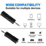 1PC 3.5mm right angle adapter, 90 Degree Right Angle Gold-Plated TRS Stereo Male to Female AUX Audio Connector, Portable Audio Adapter for Headset Tablets MP3 Players Phones Laptops Car Audio - 图片 18