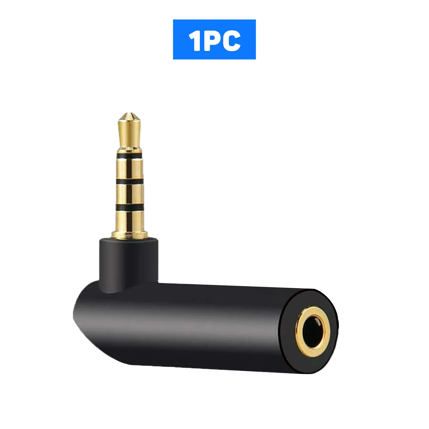 1PC 3.5mm right angle adapter, 90 Degree Right Angle Gold-Plated TRS Stereo Male to Female AUX Audio Connector, Portable Audio Adapter for Headset Tablets MP3 Players Phones Laptops Car Audio - 图片 22