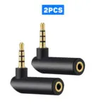 1PC 3.5mm right angle adapter, 90 Degree Right Angle Gold-Plated TRS Stereo Male to Female AUX Audio Connector, Portable Audio Adapter for Headset Tablets MP3 Players Phones Laptops Car Audio - 图片 23
