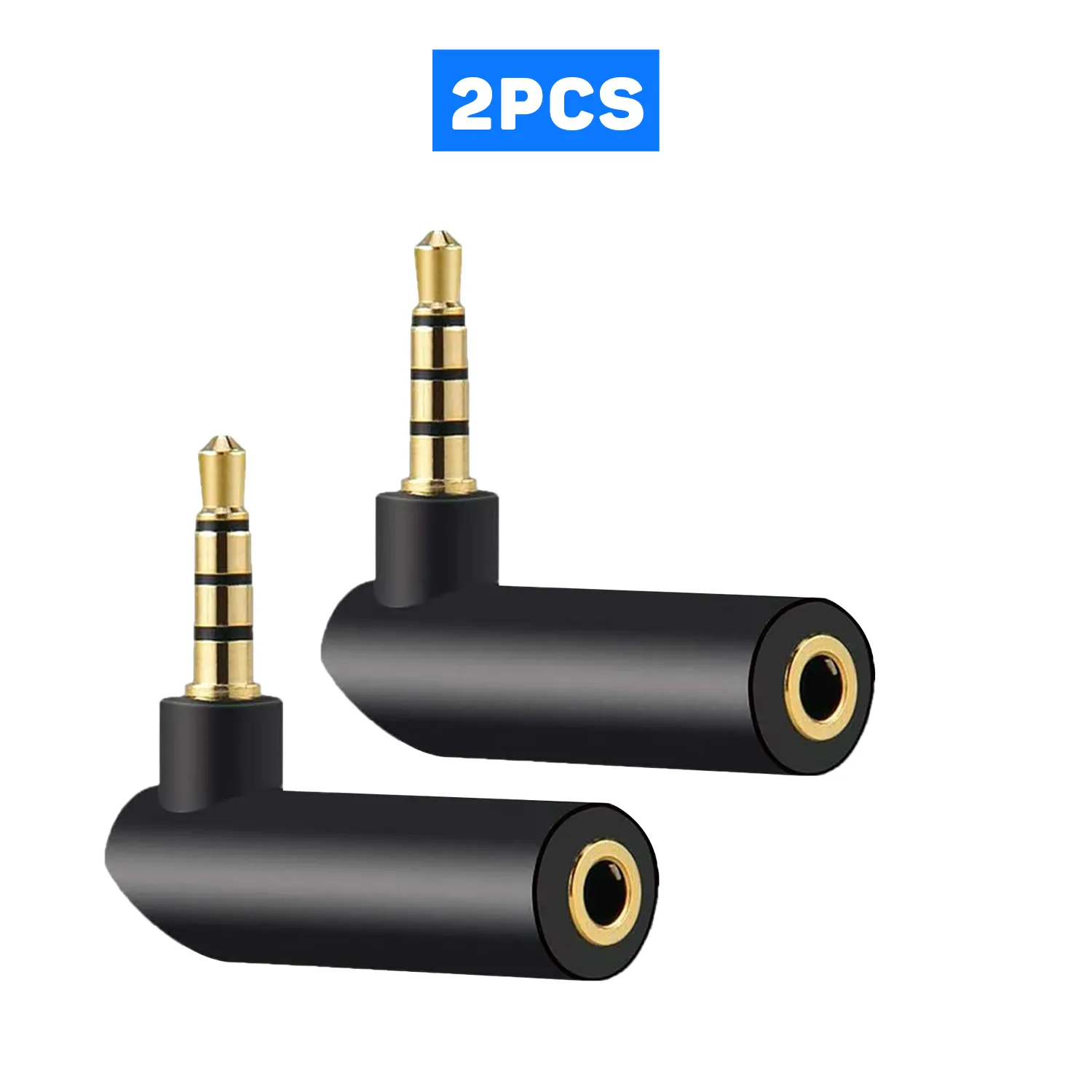 1PC 3.5mm right angle adapter, 90 Degree Right Angle Gold-Plated TRS Stereo Male to Female AUX Audio Connector, Portable Audio Adapter for Headset Tablets MP3 Players Phones Laptops Car Audio - 图片 23