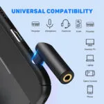 1PC 3.5mm right angle adapter, 90 Degree Right Angle Gold-Plated TRS Stereo Male to Female AUX Audio Connector, Portable Audio Adapter for Headset Tablets MP3 Players Phones Laptops Car Audio - 图片 24