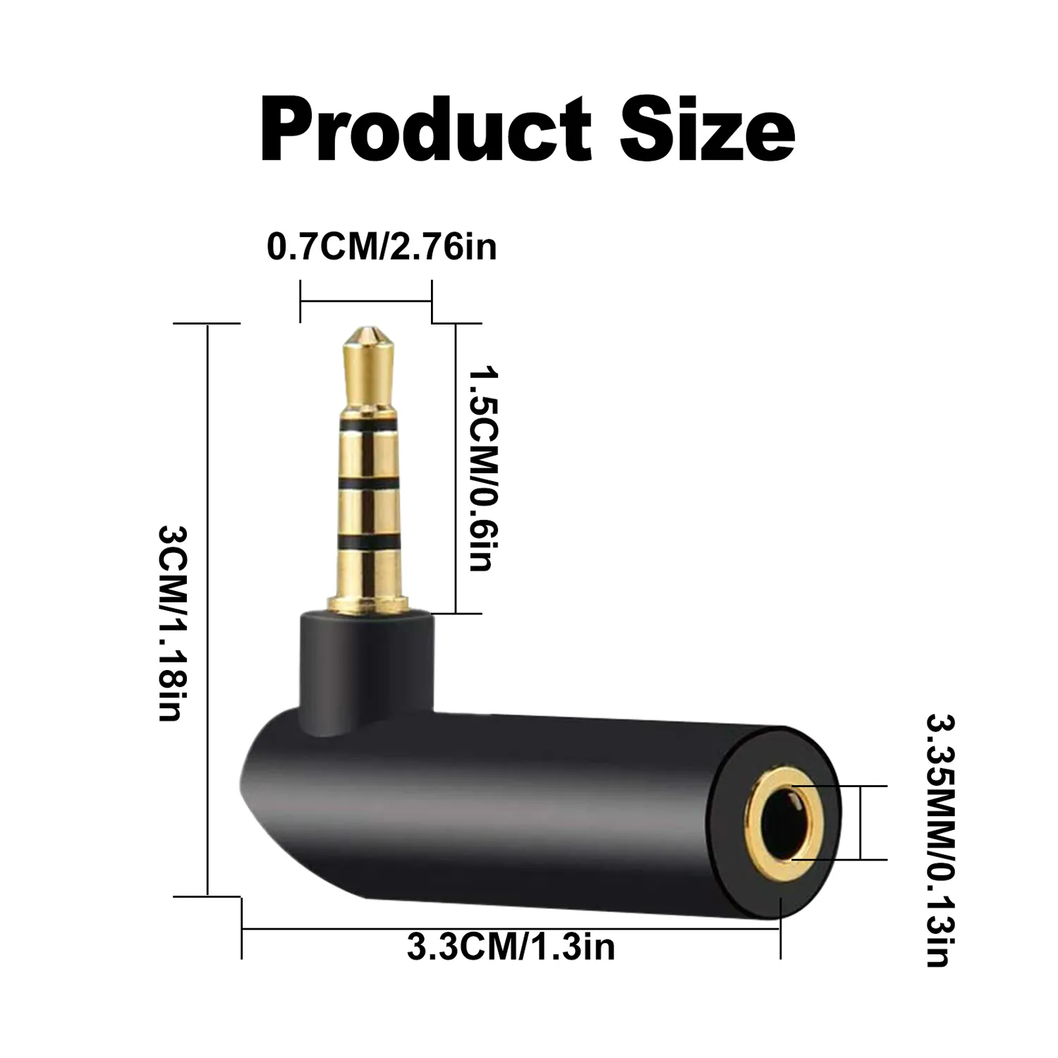 1PC 3.5mm right angle adapter, 90 Degree Right Angle Gold-Plated TRS Stereo Male to Female AUX Audio Connector, Portable Audio Adapter for Headset Tablets MP3 Players Phones Laptops Car Audio - 图片 25