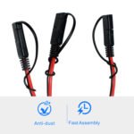 10AWG 30cm/1FT SAE Quick Connect Harness, SAE to SAE Extension Cable, Y Splitter 1 to 2 SAE Connector Cable Wire Harness for Automotive, Motorcycle, Solar Panel, etc. - Image 5