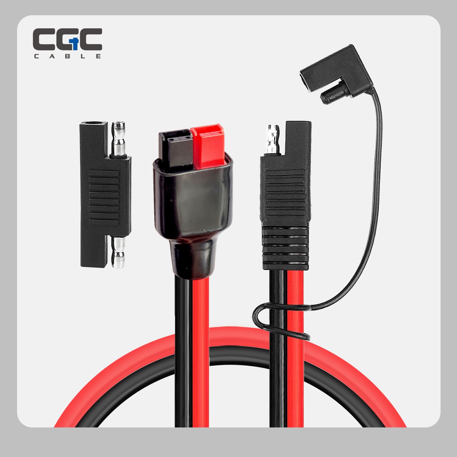 032-1.jpg 12AWG 1.8m/6FT Anderson Connector to SAE Extension Cable with SAE Polarity Reverse Adapter for Portable Power Station Solar Panel - Image 1