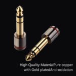 2PCS Speaker Connectors, Gold-Plated 6.35mm 1/4" Male to 3.5mm 1/8" Female Stereo Audio Converter Adapter, Hi-Fi Audio Connector for AUX Cable Guitar Amplifier Headphone Audio Equipment - 图片 4