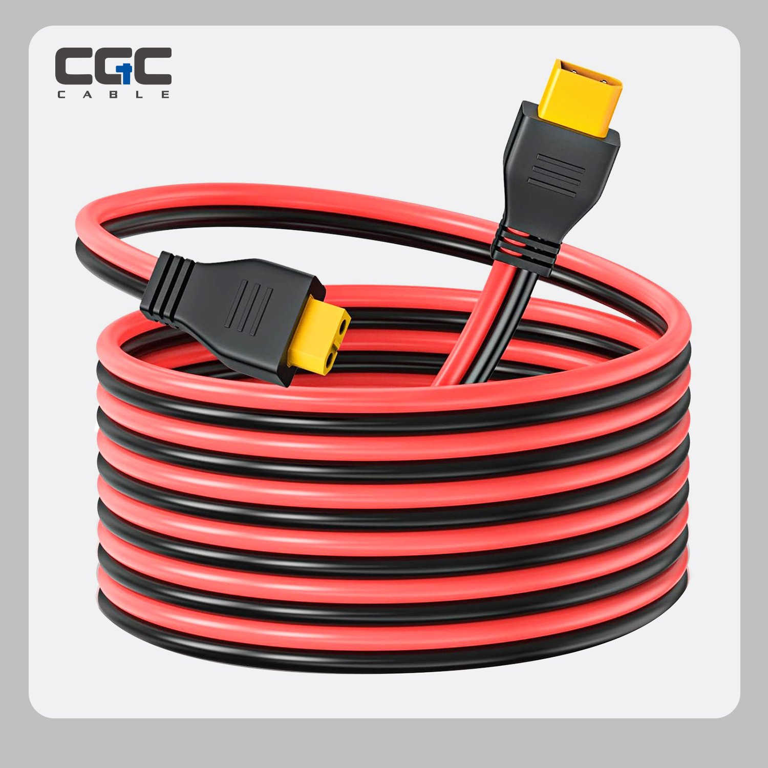 039-1.jpg 12AWG 3m/10FT XT60 Extension Cable, XT60 Male to Female Connector Converter Plug, for RV Portable Power Station Solar Generator RC Battery RV Extension Cords - Image 1