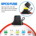 10AWG 60cm/2FT SAE Quick Connect Harness, Sae Extension Cable with Dust Cap, Include 5Fuse(10/15/20/25/30A), Quick Disconnect O-Ring Connector, SAE Battery Cable , for Solar Panel, Motorcycle, Boat, Wind Power Parts & Accessories - Imagen 2