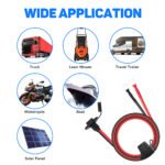10AWG 60cm/2FT SAE Quick Connect Harness, Sae Extension Cable with Dust Cap, Include 5Fuse(10/15/20/25/30A), Quick Disconnect O-Ring Connector, SAE Battery Cable , for Solar Panel, Motorcycle, Boat, Wind Power Parts & Accessories - Imagen 3