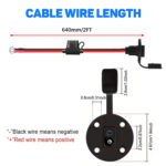 10AWG 60cm/2FT SAE Quick Connect Harness, Sae Extension Cable with Dust Cap, Include 5Fuse(10/15/20/25/30A), Quick Disconnect O-Ring Connector, SAE Battery Cable , for Solar Panel, Motorcycle, Boat, Wind Power Parts & Accessories - Imagen 4