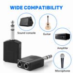 1PC audio cable splitter 1PC/2PCS, 6.35mm 1/4" Male TRS to Dual 6.35mm Female Stereo Audio Splitter, 6.5mm One-Two Interconnect Adapter for Guitar Microphone Audio Equipment – Bild 7