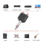 1PC rca splitter, 6.35mm 1/4 Inch Male to 2 RCA Male Audio Connector Splitter Adapter, Stereo RCA Audio Converter for Guitar Mixer Speaker Amplifier Home Audio Equipment - Image 5
