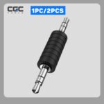 1PC 3.5mm Male To Male Adapter Connector, 3.5mm 1/8" TS Stereo Plug Audio Adapter, Hi-Fi Audio Connector Compatible With TaoTronics Bluetooth Receiver Headphones Phones