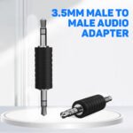 1PC 3.5mm Male To Male Adapter Connector, 3.5mm 1/8" TS Stereo Plug Audio Adapter, Hi-Fi Audio Connector Compatible With TaoTronics Bluetooth Receiver Headphones Phones - Image 4