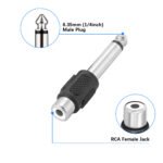 2PCS rca adapter, 1/4 Inch 6.35mm TS Male Plug to RCA Female Audio Jack Adapter, Professional Audio Connector for Mixer Amp Subwoofer Home Stereo System - Image 5