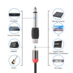 2PCS rca adapter, 1/4 Inch 6.35mm TS Male Plug to RCA Female Audio Jack Adapter, Professional Audio Connector for Mixer Amp Subwoofer Home Stereo System - Image 7