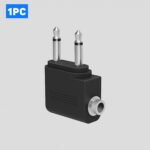 1PC 2*3.5mm Male to 3.5mm Female Adapter, 3.5mm Dual Male to Female Airplane Airline Travel Headphone Jack, Audio Converter for Flight Headset MP3 Players Audio Devices - 图片 2