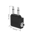 1PC 2*3.5mm Male to 3.5mm Female Adapter, 3.5mm Dual Male to Female Airplane Airline Travel Headphone Jack, Audio Converter for Flight Headset MP3 Players Audio Devices - 图片 4