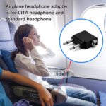 1PC 2*3.5mm Male to 3.5mm Female Adapter, 3.5mm Dual Male to Female Airplane Airline Travel Headphone Jack, Audio Converter for Flight Headset MP3 Players Audio Devices - 图片 7