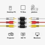 1PC 3-RCA Jacks to 3-RCA Jacks Coupler, 3-RCA Female to Female Adapter - 图片 5